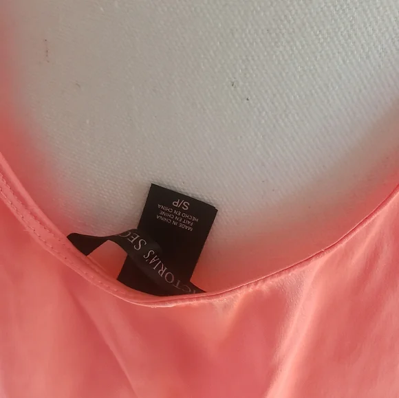 Victoria's secret bright coral sheer slip dress. - Picture 5 of 5